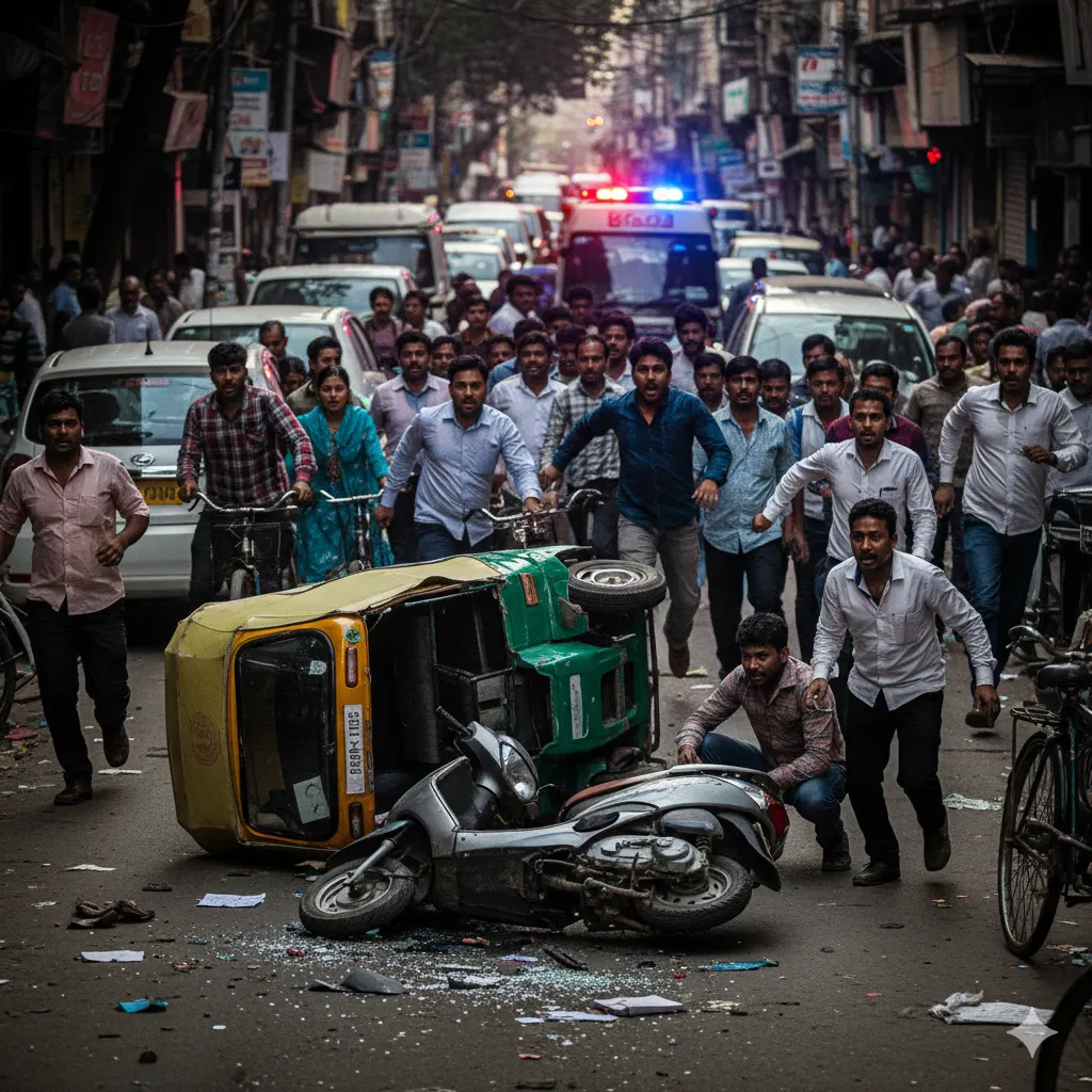 मऊ ऑटो स्कूटी हादसा