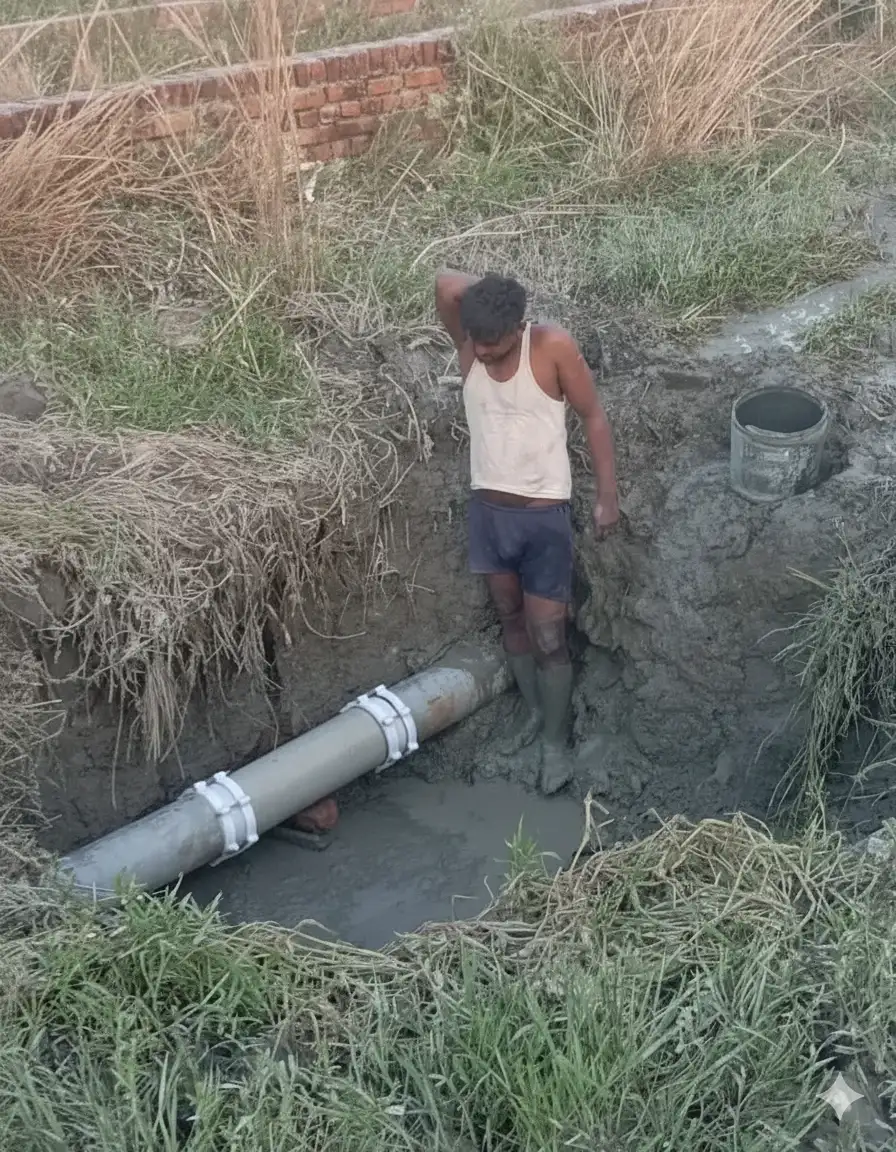 मऊ पेयजल पाइपलाइन समस्या