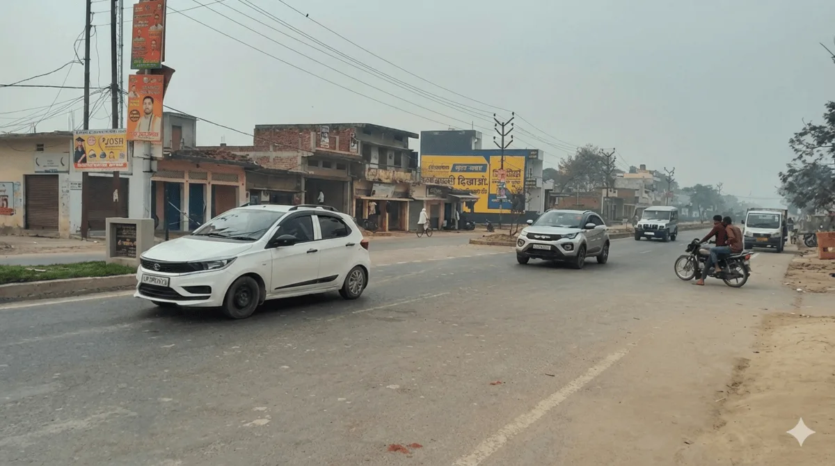 मऊ आज़मगढ़ रोड अवैध कट