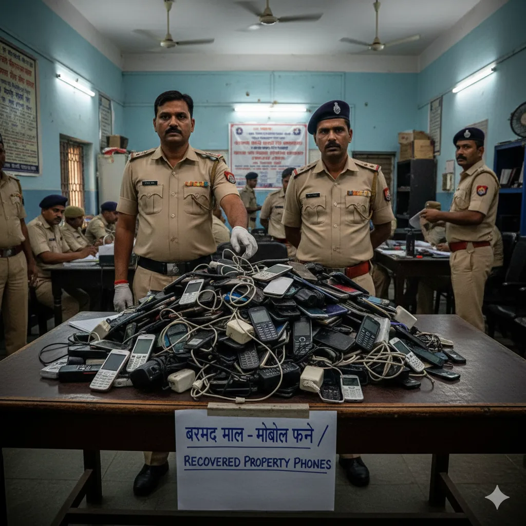 मऊ मोबाइल फोन बरामदगी