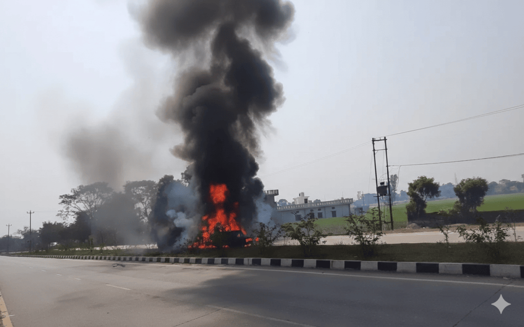 मऊ सड़क हादसा