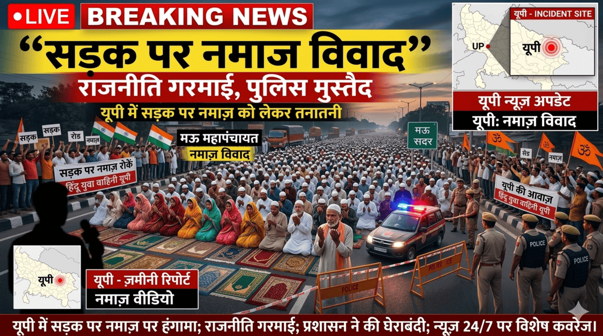 road namaz controversy video