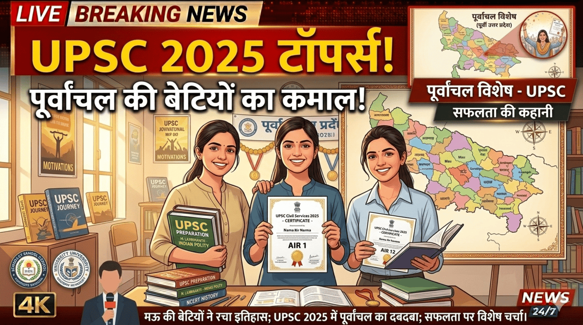 पूर्वांचल के होनहारों ने UPSC 2025 में लहराया परचम, मोनिका, इफ्रा और इशिता बनीं प्रेरणा